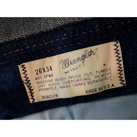 Vintage Wrangler Student Straight Leg Jeans 26x34 Deadstock NWT 70s Made in USA - Picture 6 of 11